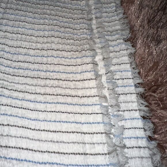 Inup Home Cotton Summer Throw Waffle Weave
White,taupe, black, grey and blue - Picture 8 of 9